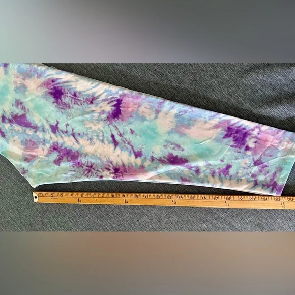 APANA Tie-Dye Leggings Blue & Purple Pants NWT Sz Large - Picture 10 of 10
